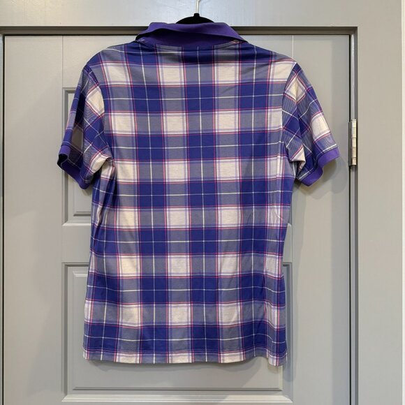 ST. ANDREWS LINKS TARTAN COLLECTION | Purple Tartan Golf Polo Size Medium - Picture 6 of 11